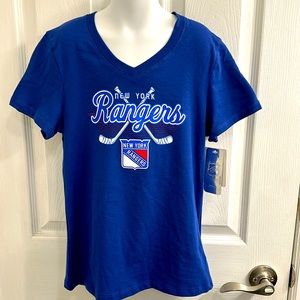 NWT Officially Licensed New York Rangers Hockey Logo Tee Shirt Sz 10-12
